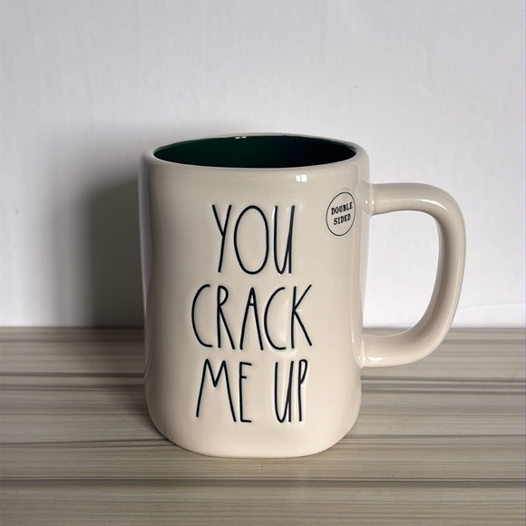 Rae Dunn You Crack me Up Double Sided Nutcracker 2023 mug with green interior - Picture 1 of 6